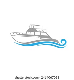 boat sea water logo symbol