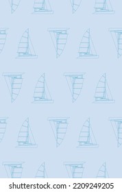 Boat seamless pattern Vector Image