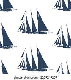 Boat seamless pattern Vector Image