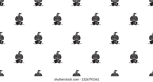 boat seamless pattern vector pirate ship yacht sailboat anchor helm Nautical maritime tropical scarf isolated tile background repeat wallpaper