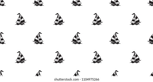 boat seamless pattern vector yacht anchor helm nautical maritime wallpaper background isolated