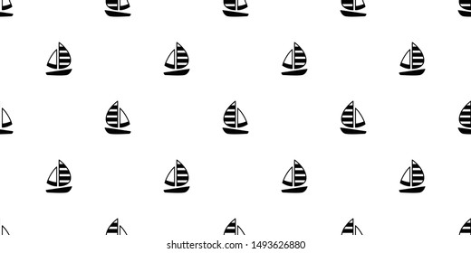 boat seamless pattern vector yacht pirate Anchor helm maritime Nautical sea ocean scarf isolated repeat wallpaper tile background doodle design