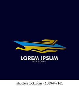 boat service logo icon for marine transportation company