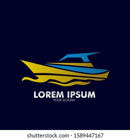 boat service logo icon for marine transportation company
