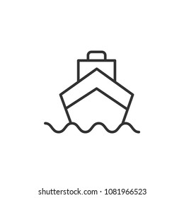Boat Ship Delivery Modern Simple Outline Vector Icon