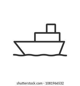 Boat Ship Delivery Modern Simple Outline Vector Icon