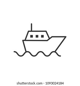 Boat Ship Delivery Modern Simple Outline Vector Icon