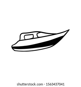 Boat Ship doodle icon vector hand drawing