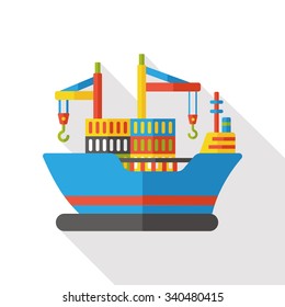 boat ship flat icon