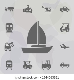 Boat, ship icon. Simple set of transport icons. One of the collection for websites, web design, mobile app