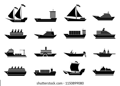 Boat and Ship Icons Collection