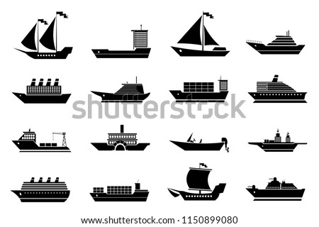 Boat and Ship Icons Collection