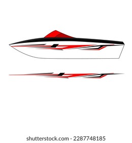 boat ship livery decal sticker design vector. modern ship stickers