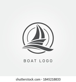 Boat or Ship logo design template