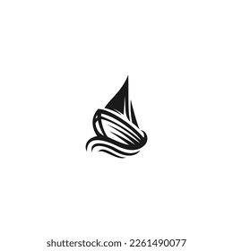 boat ship logo template concept silhouette