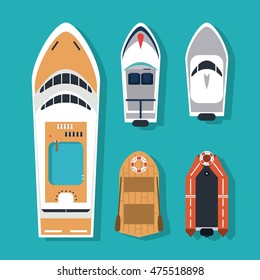 boat ship sea ocen transportation icon. Colorful and flat design. Blue background. Vector illustration