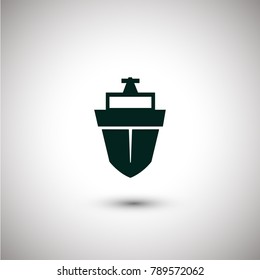 Boat, ship, transportation vector icon