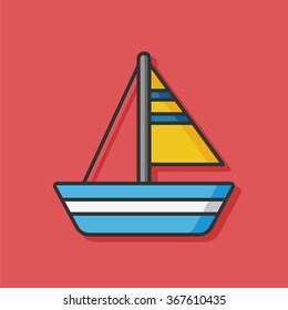 boat ship vector icon