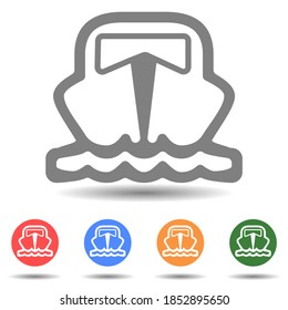 Boat ship vector icon in flat style