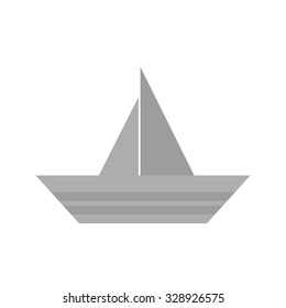 Boat, ship, yacht icon vector image. Can also be used for summer, recreation and fun. Suitable for use on mobile apps, web apps and print media.