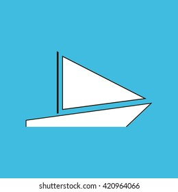 a boat sign. a boat icon