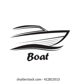 boat sign - vector illustration