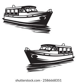 Boat Silhouette, Boat illustration, Boat icon Silhouette, Boat Silhouette illustration