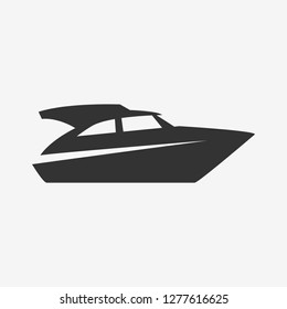 Boat Silhouette, Vector Icon.