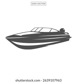 Boat silhouette vector illustration, boat icon, boat logo  design