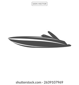 Boat silhouette vector illustration, boat icon, boat logo 