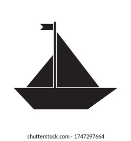 Boat simple icon illustration symbol