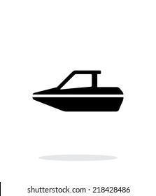 Boat simple icon on white background. Vector illustration.