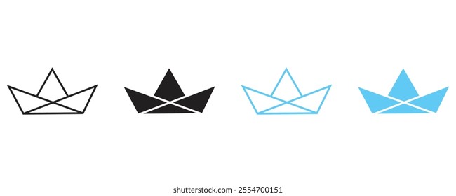 Boat simple vector icon illustration flat icon.