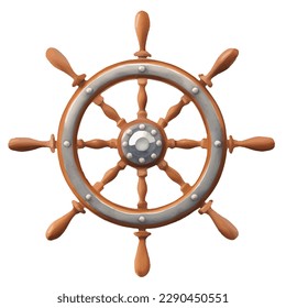 boat steer with style hand drawn digital painting illustration
