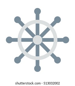 Boat Steering Vector Icon 