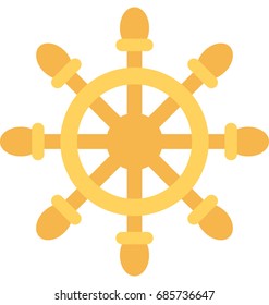 
Boat Steering Vector Icon
