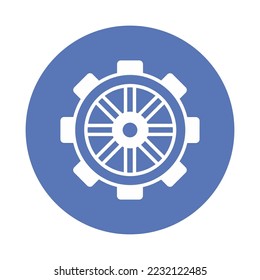 Boat steering Vector Icon fully editable

