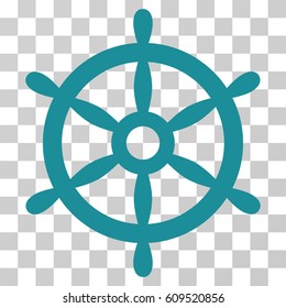 Boat Steering Wheel Icon. Vector Illustration Style Is Flat Iconic Symbol, Soft Blue Color, Transparent Background. Designed For Web And Software Interfaces.