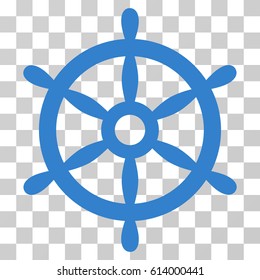 Boat Steering Wheel Icon. Vector Illustration Style Is Flat Iconic Symbol, Cobalt Color, Transparent Background. Designed For Web And Software Interfaces.