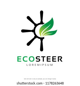 Boat Steering Wheel Logo Template Design Vector, Emblem, Concept Design, Creative Symbol, Icon