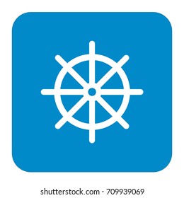 Boat steering wheel vector icon