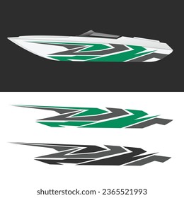 boat sticker decal background vector. yacht body stickers