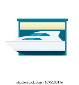 Boat storage icon. Clipart image isolated on white background