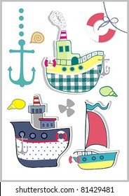 boat summer card
