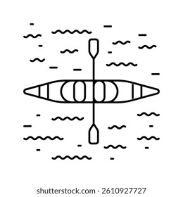 boat summer line icon vector. boat summer sign. isolated contour symbol black illustration