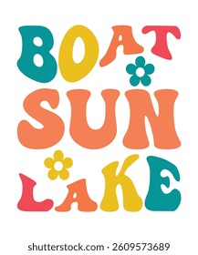 Boat sun lake Retro Summer Bundle, Summer, Beach, Summertime, Funny Beach Quotes, Summer Quotes, files for cricut, Bundle