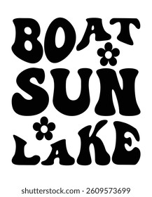 Boat sun lake Retro Summer Bundle, Summer, Beach, Summertime, Funny Beach Quotes, Summer Quotes, files for cricut, Bundle