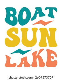 Boat sun lake Retro Summer Bundle, Summer, Beach, Summertime, Funny Beach Quotes, Summer Quotes, files for cricut, Bundle