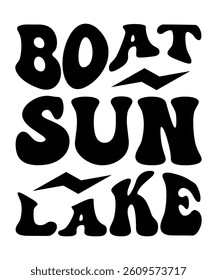 Boat sun lake Retro Summer Bundle, Summer, Beach, Summertime, Funny Beach Quotes, Summer Quotes, files for cricut, Bundle