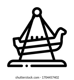 boat swing icon vector. boat swing sign. isolated contour symbol illustration